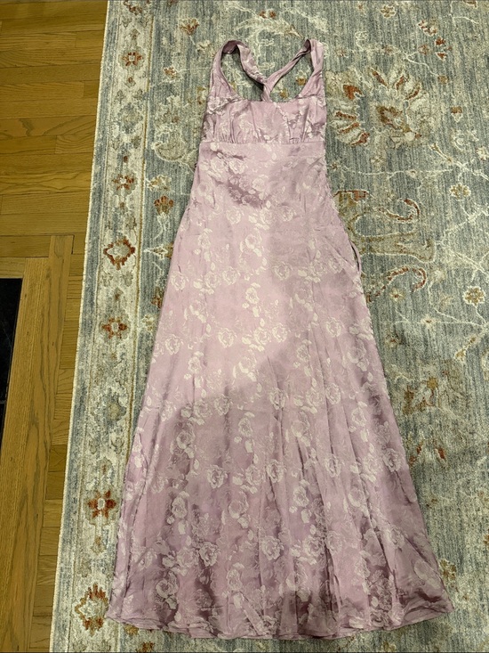 Lulus Dresses & Skirts - Lavender Floral Satin Maxi Dress